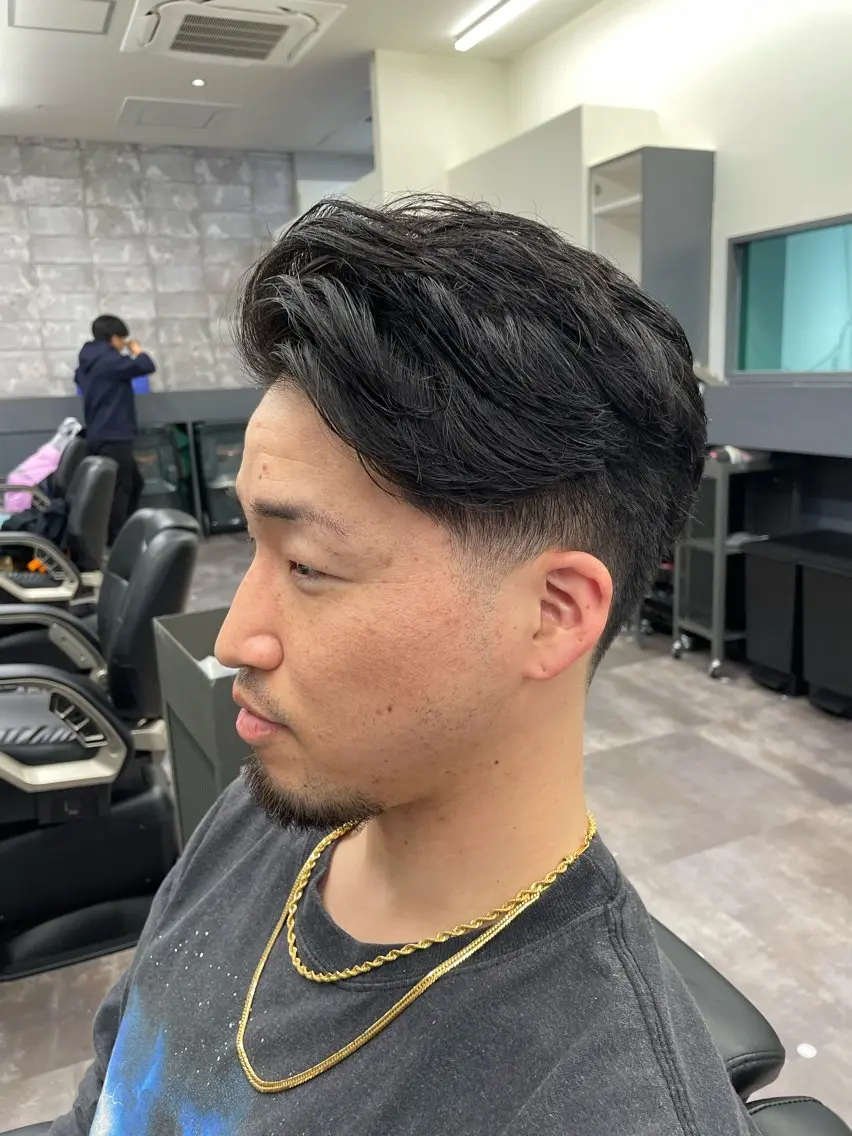 ミディアム メンズ 幡ヶ谷バーバー 松下隆世のヘアスタイル