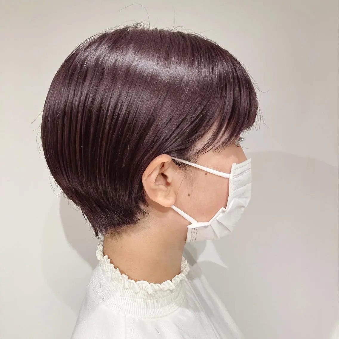 ショート カラー ブラウンカラー 透明感カラー ピンクカラー ピンクブラウン ショートヘア カット ヘアカラー トリートメント ヘッドスパ スキバサミを使わない カット🌼唯🌼のヘアスタイル