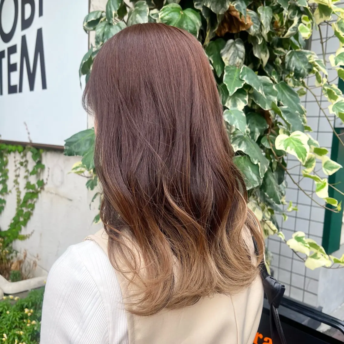 セミロング カラー ブラウンカラー デザインカラー mary'sメリー /ニュアンスカラーのヘアスタイル