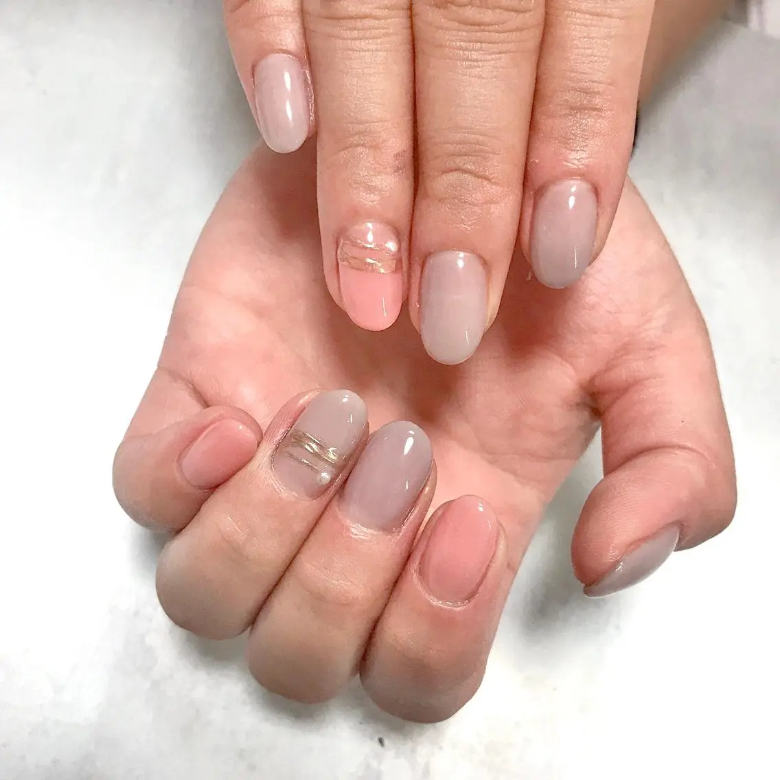ネイル ミラーネイル オフィスネイル ワンカラーネイル シンプルネイル ステラ marikominoのネイルデザイン