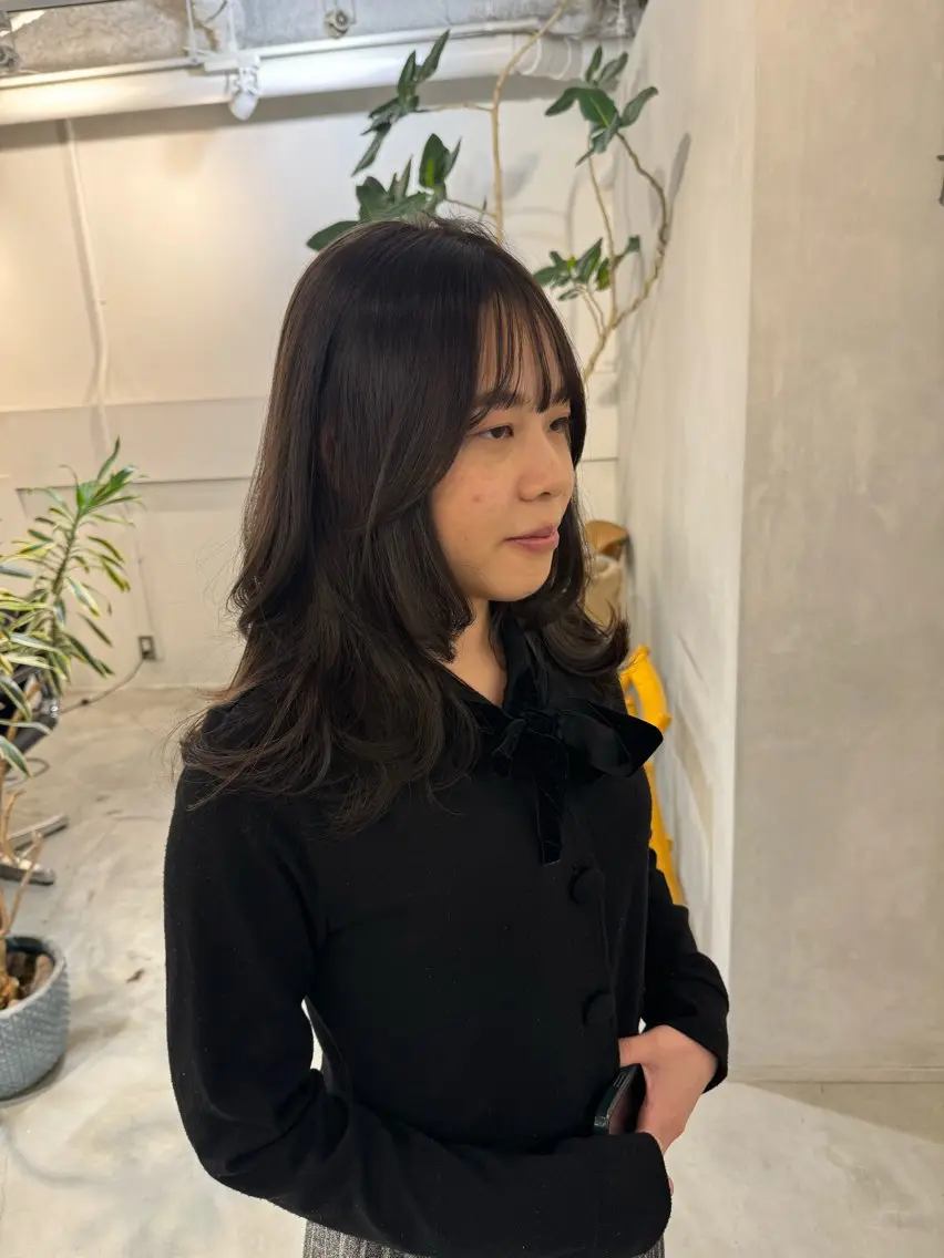 セミロング カット ヘアカラー トリートメント 新宿/顔周りカット +レイヤー=しずく♩のヘアスタイル