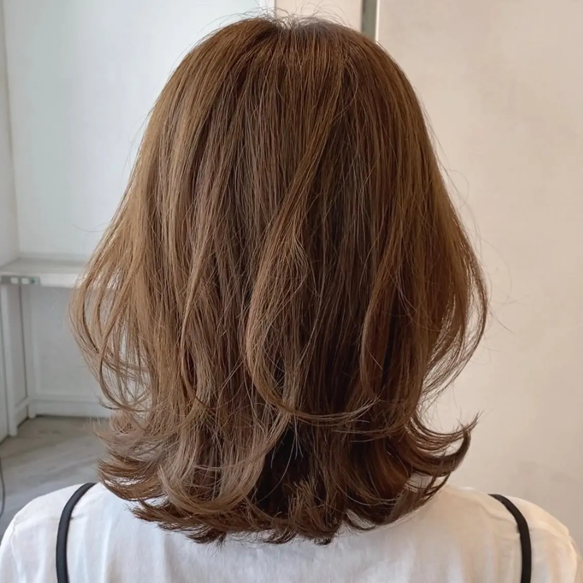 ミディアム 顔まわりカット🌟 くびれヘア/寺門遥輝のヘアスタイル
