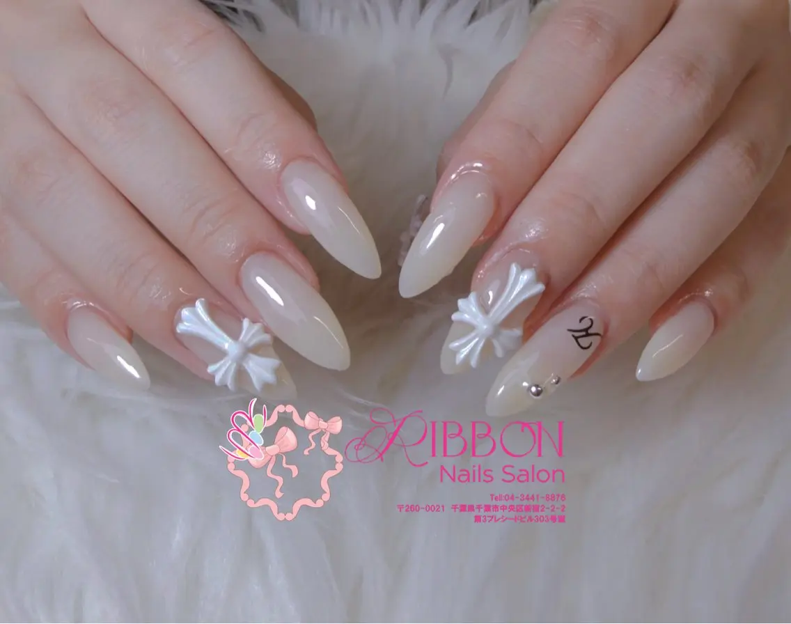 ネイル フレンチネイル ジェルネイル マグネットネイル 持ち込み ニュアンスネイル ハンドネイル Ribbonnail salonのネイルデザイン