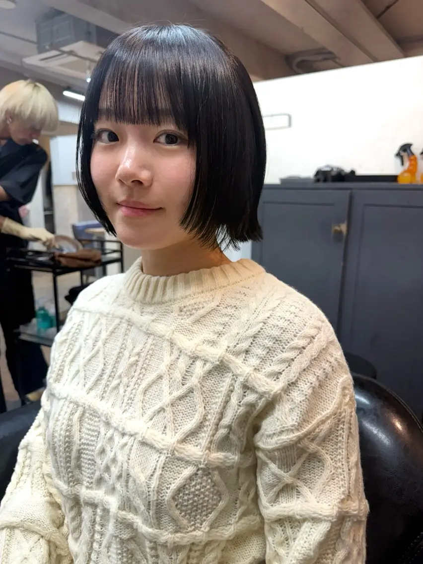 ショート カラー ショートボブ ボブレイヤー アッシュ オリーブカラー ボブ カット ヘアカラー トリートメント 森貴裕/ベージュ/ パーマ/オリーブのヘアスタイル