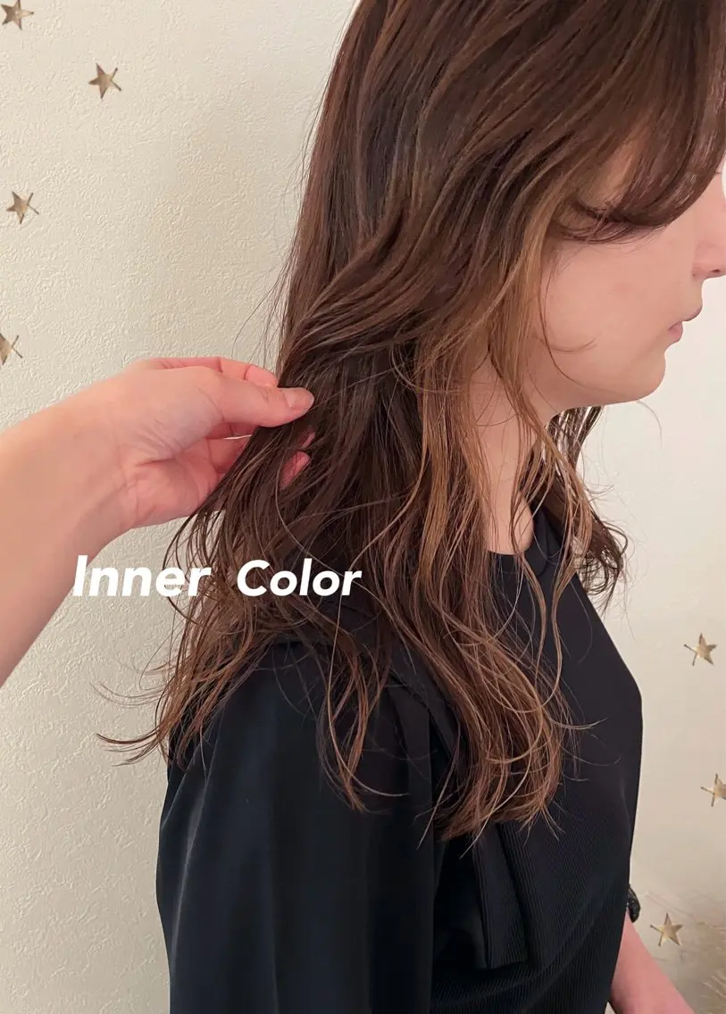 ロング カラー カット ヘアカラー 市川 千夏のヘアスタイル