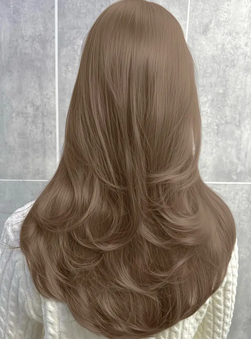 ロング カラー カット ヘアカラー トリートメント 顔まわりの神様✨ 透明感カラー藤嶋秀幸のヘアスタイル