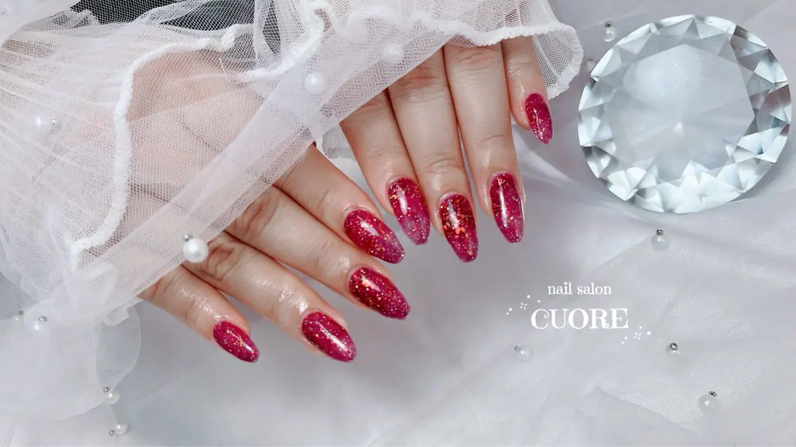 ネイル フラッシュネイル ワンカラーネイル ハンドネイル nail salon CUOREのネイルデザイン