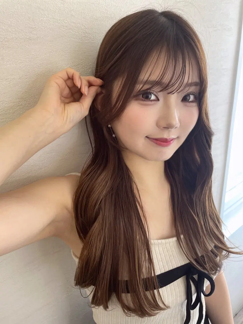 ロング カラー ベージュカラー ブリーチ ダブルカラー グレージュ ミルクティーベージュ 髪質改善美容師 個室サロン白金厚哉のヘアスタイル