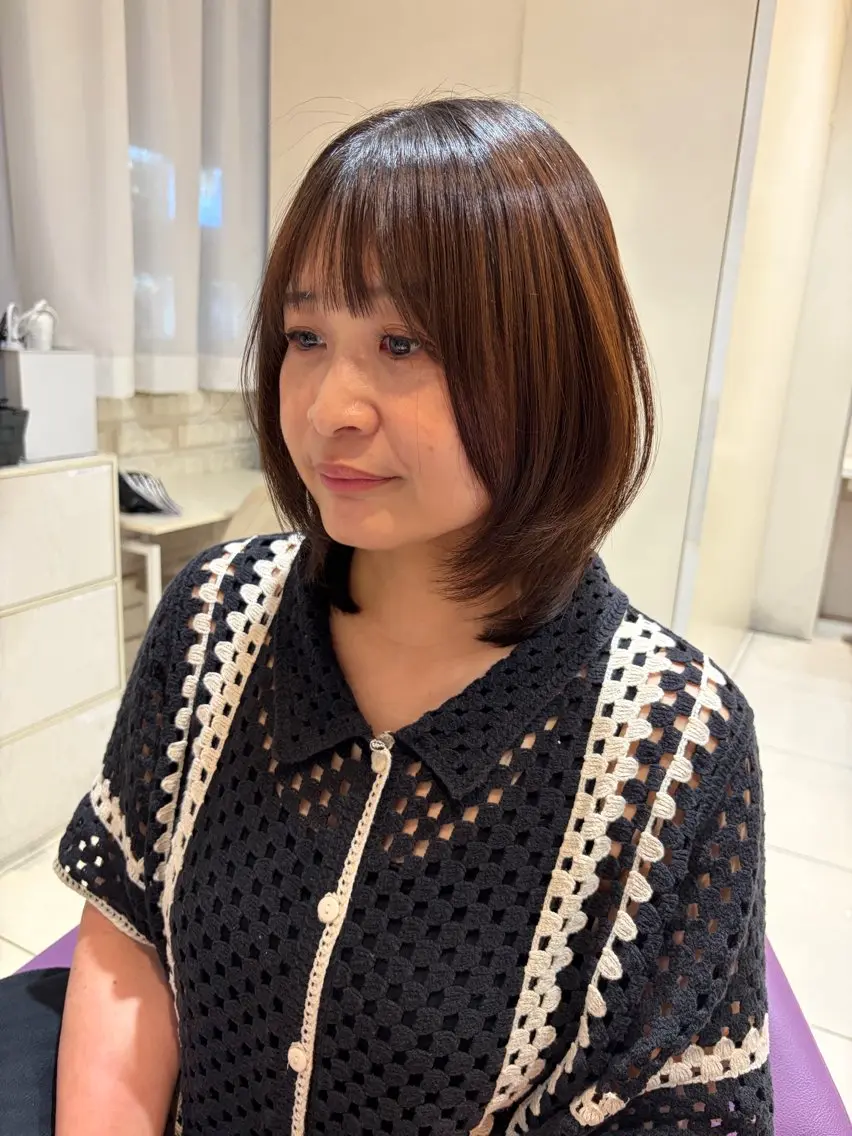 ショート カット 縮毛矯正 京都河原町/暖色カラ ー‎/パーマ/のあのヘアスタイル
