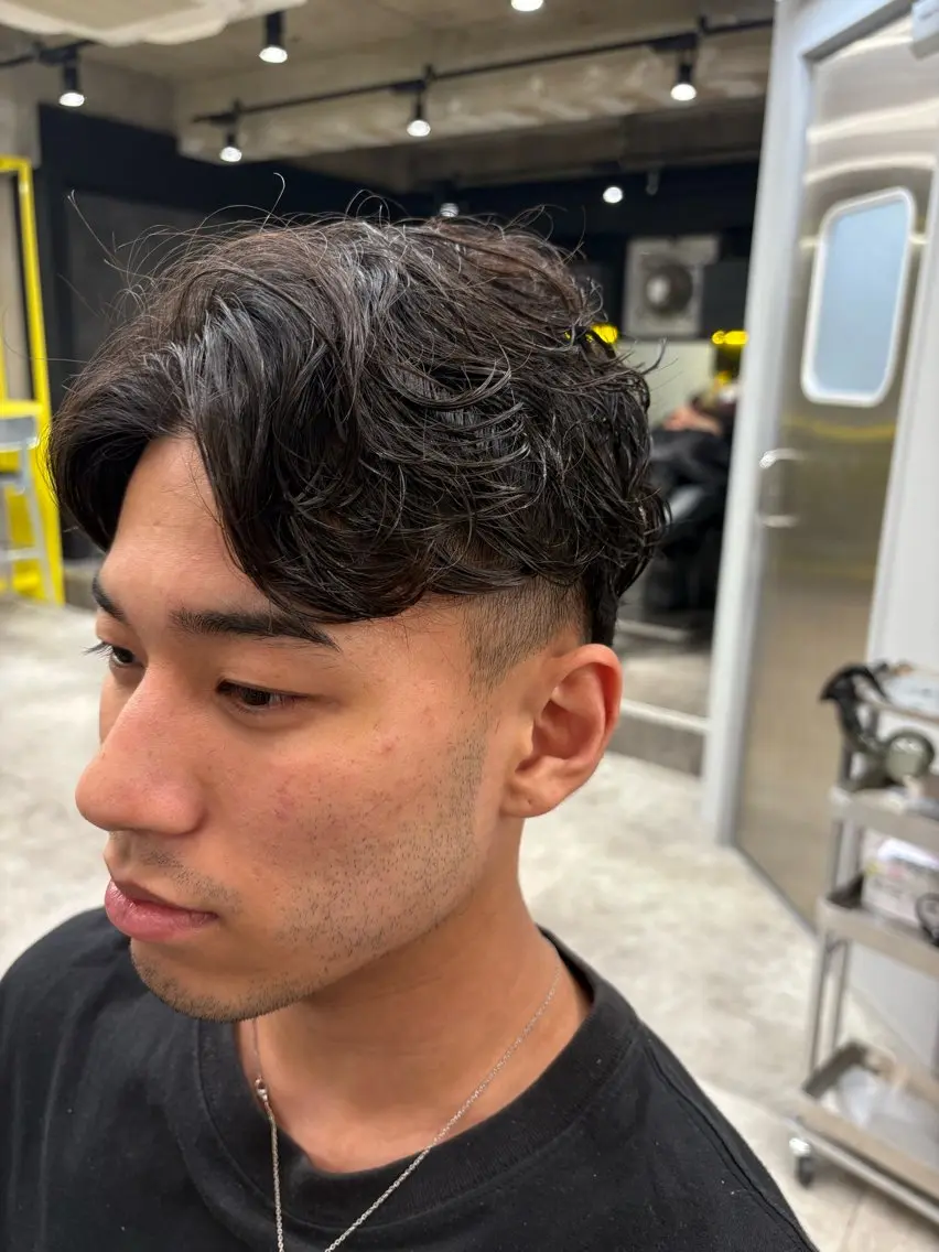 ショート パーマ メンズ カット パーマ 池袋メンズ専門💣 玉造利樹のヘアスタイル