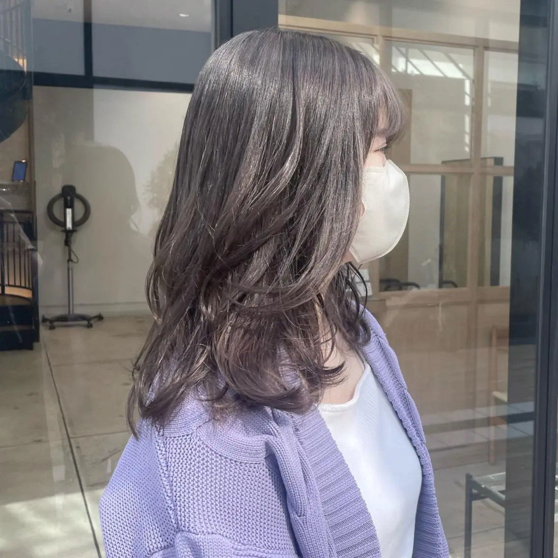 ミディアム カラー 🦋透明感カラー /ケアブリーチ🦋のヘアスタイル