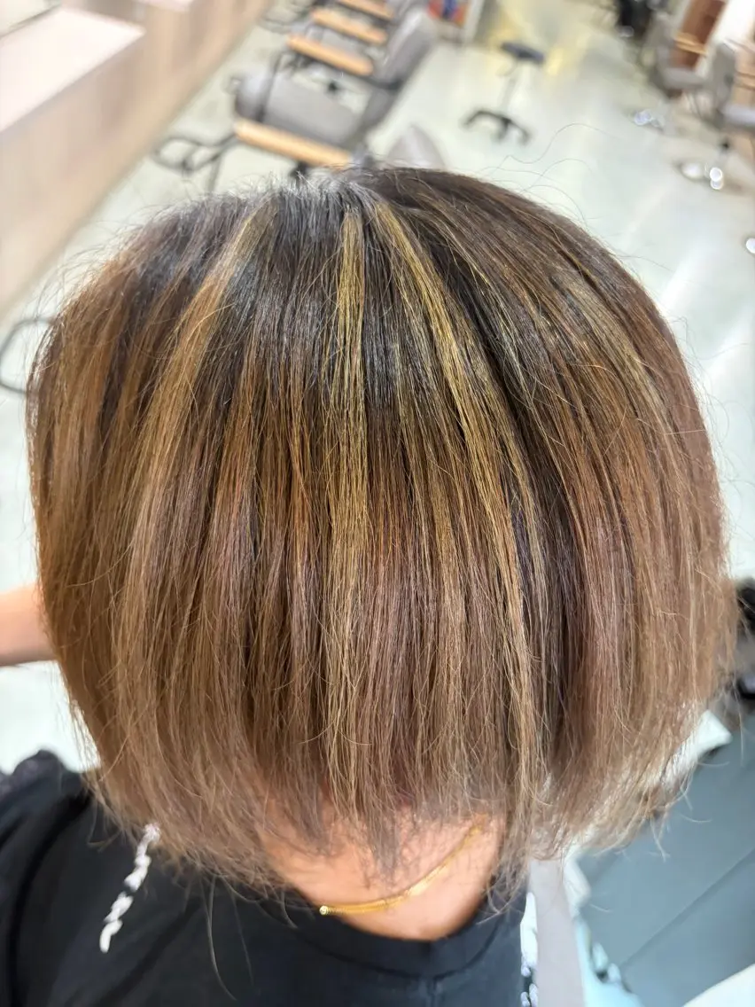 ショート ハイライト ヘアカラー 🍵rinka 🍵カラーモデル募集のヘアスタイル