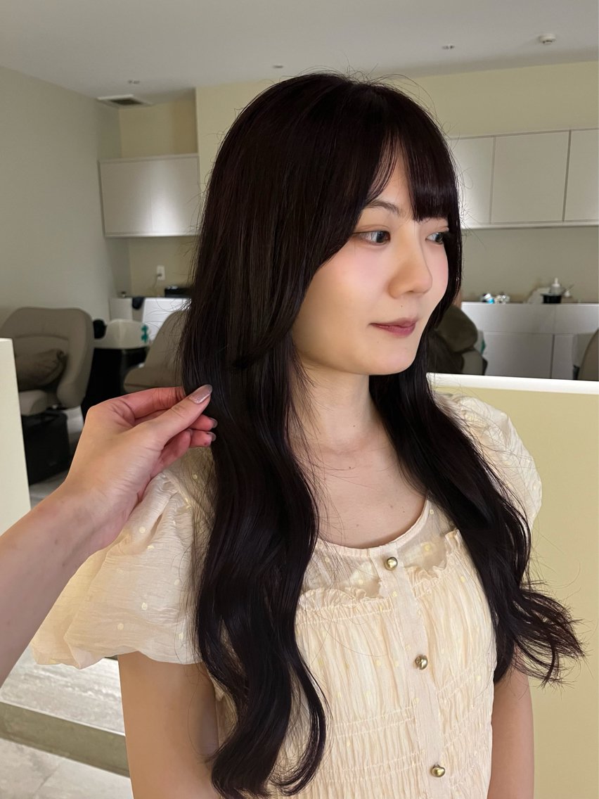 【髪質再生🤎】透明感ツヤカラー+バイカルテ3stepトリートメントの写真