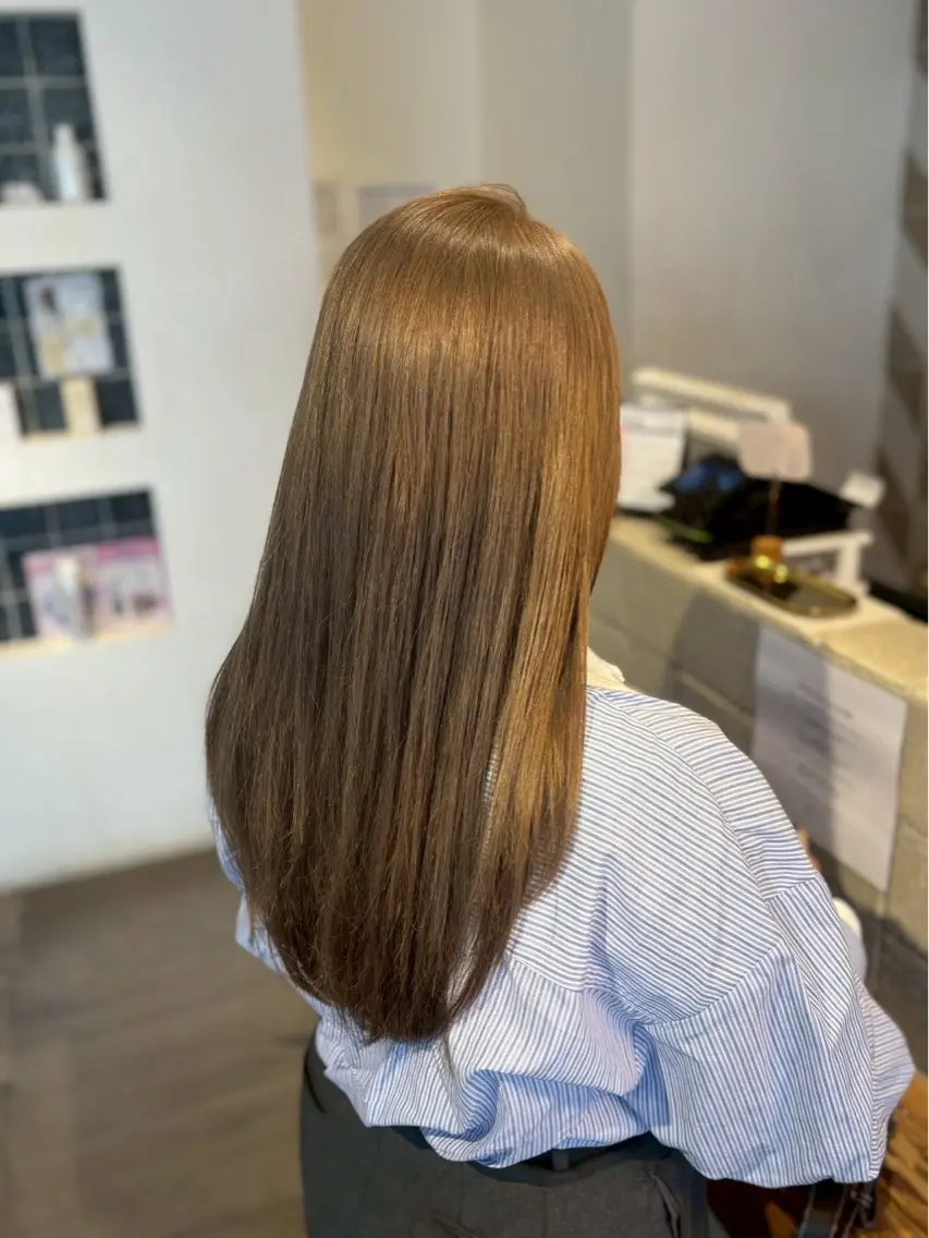 ロング ヘアカラー トリートメント 【髪質改善/透明感】 上野 聖斗のヘアスタイル