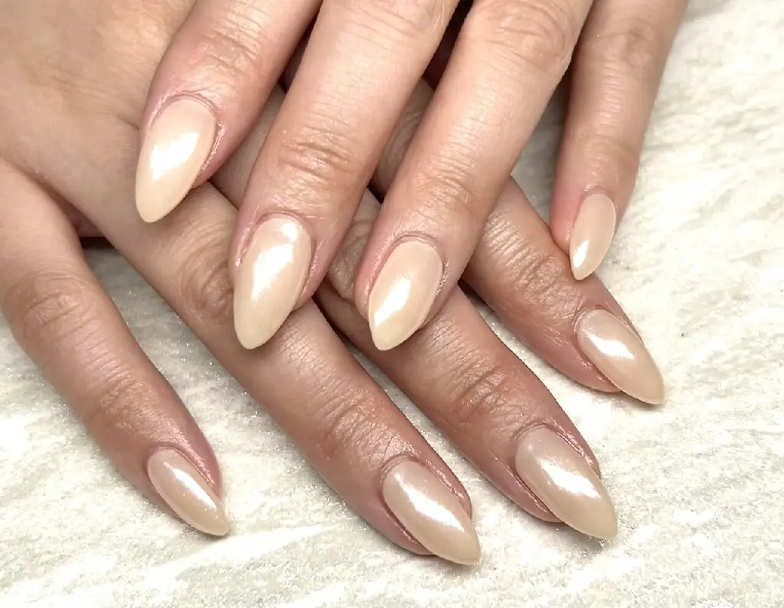 ネイル 入学式 韓国ネイル ミラーネイル JULIE NAILのネイルデザイン
