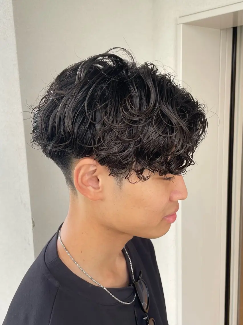 パーマ メンズ カット パーマ トリートメント ヘアセット メンズモテパーマ💙 fuwaのヘアスタイル