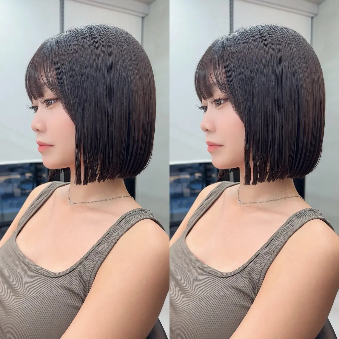 ミディアム カット 縮毛矯正 トリートメント ✨髪質改善特化✨副 店長椎葉信乃介のヘアスタイル