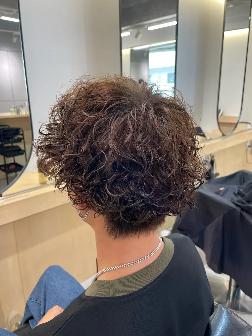 パーマ メンズ メンズパーマ プードルパーマ プードルパーマ カット パーマ マエダ リョウのヘアスタイル