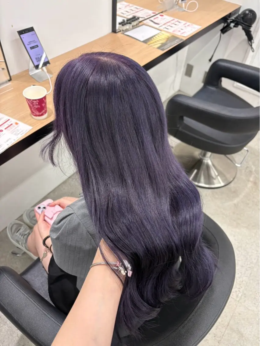 ロング ヘアカラー miku/ラベンダー 透明感カラー🪻❤︎のヘアスタイル