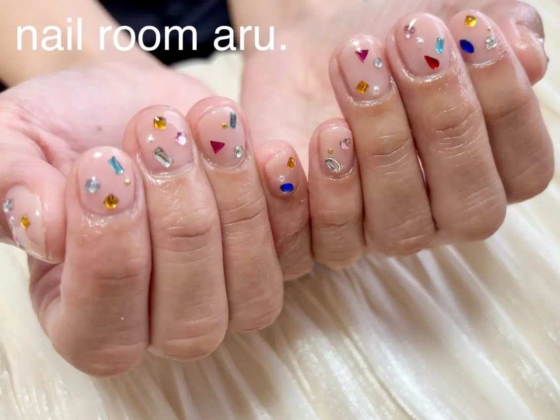 ネイル ショートネイル ハンドネイル nail room aru.のネイルデザイン