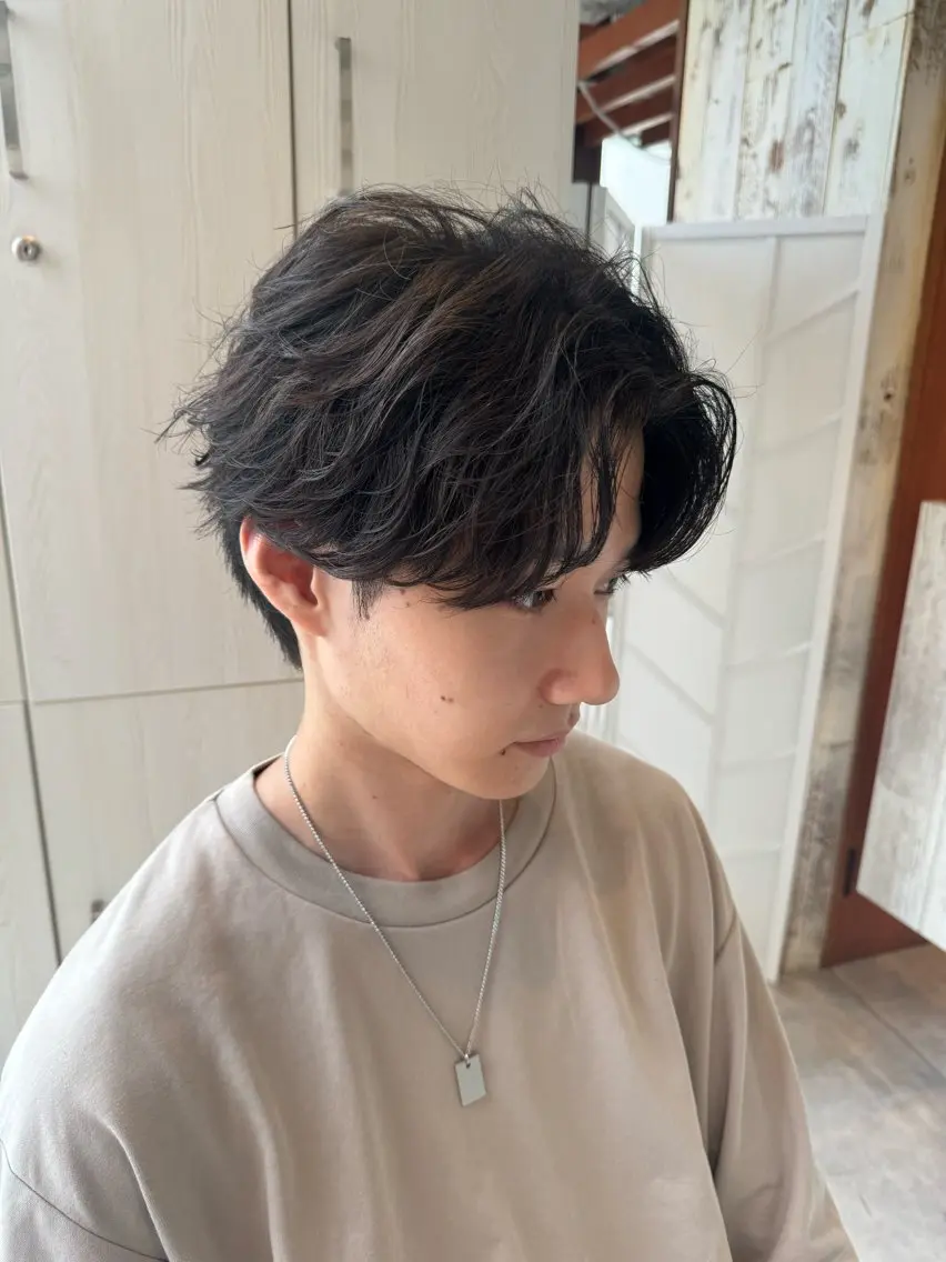 パーマ メンズ メンズパーマ ニュアンスパーマ 山本 玲桜のヘアスタイル
