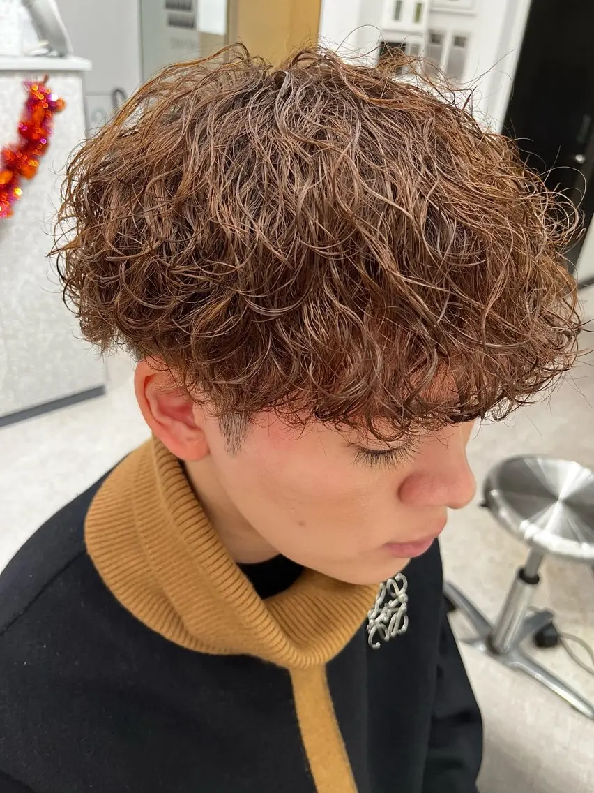 パーマ メンズ カット パーマ 🍐シャドウパーマ メンズ特化/守岡🍐のヘアスタイル