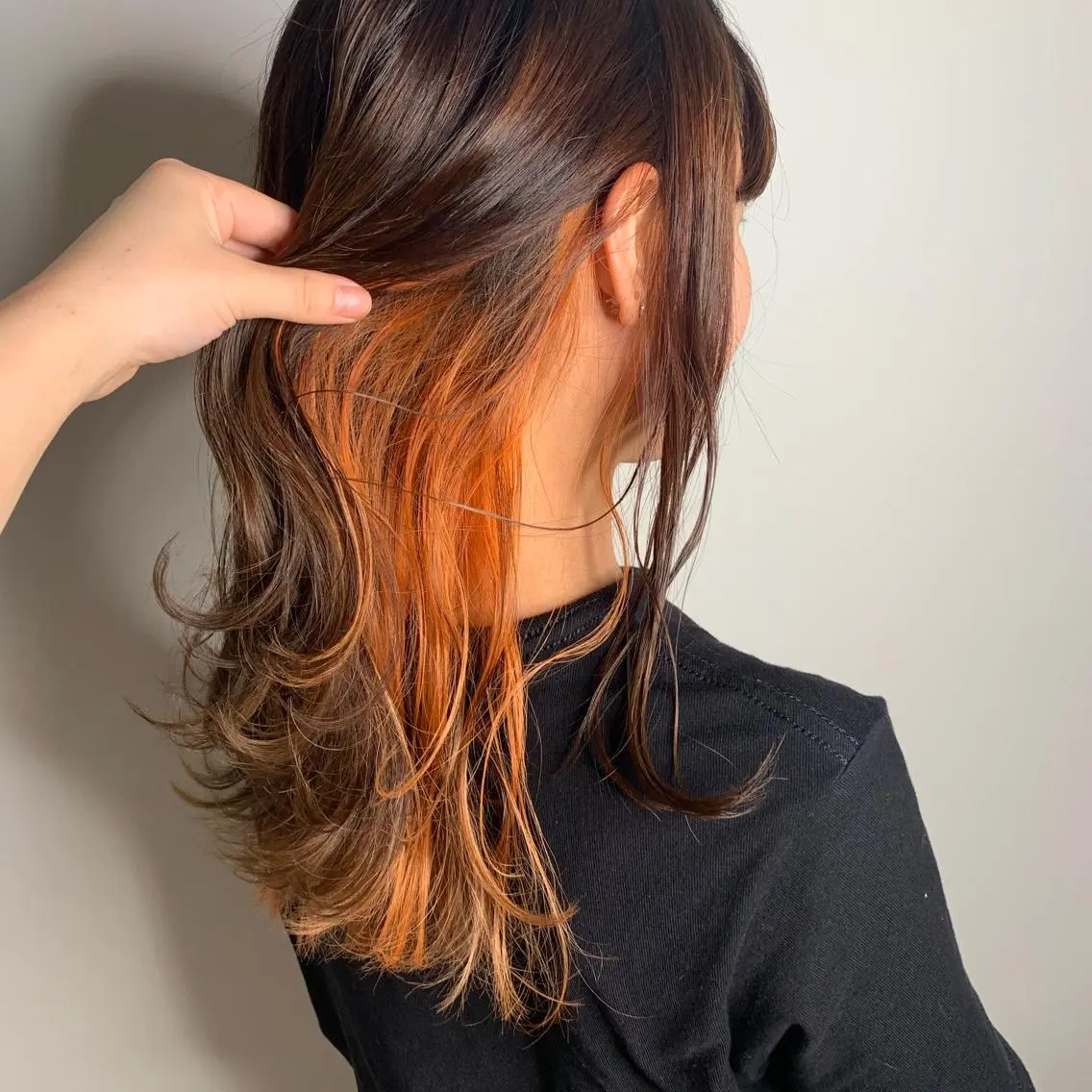 カラー インナーカラー オレンジ マツオカ マコのヘアスタイル