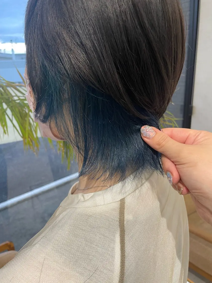 ショート カラー インナーカラー ウルフカット YUI𓍯エクステ /ニュアンスカラーのヘアスタイル