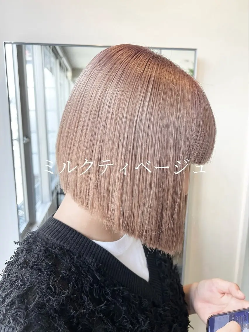 ミディアム カラー ブリーチ ブルーカラー ケアブリーチ ピンクカラー レッドカラー カット ヘアカラー トリートメント W_SALON ［四条河原町］のヘアスタイル