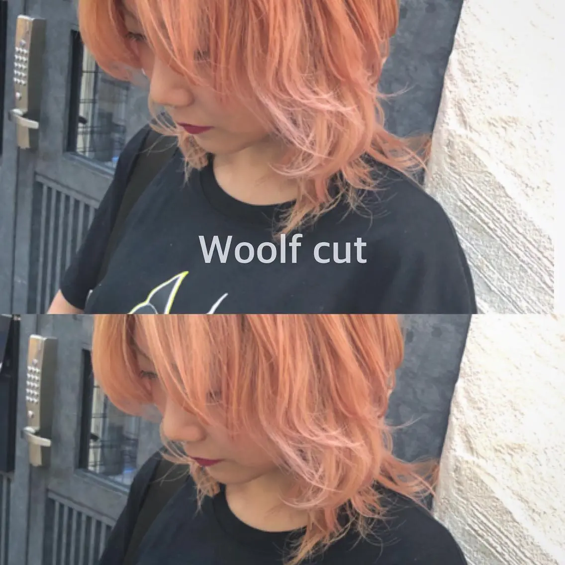 ミディアム カラー ウルフカット ウルフカット／吉村 桃子のヘアスタイル