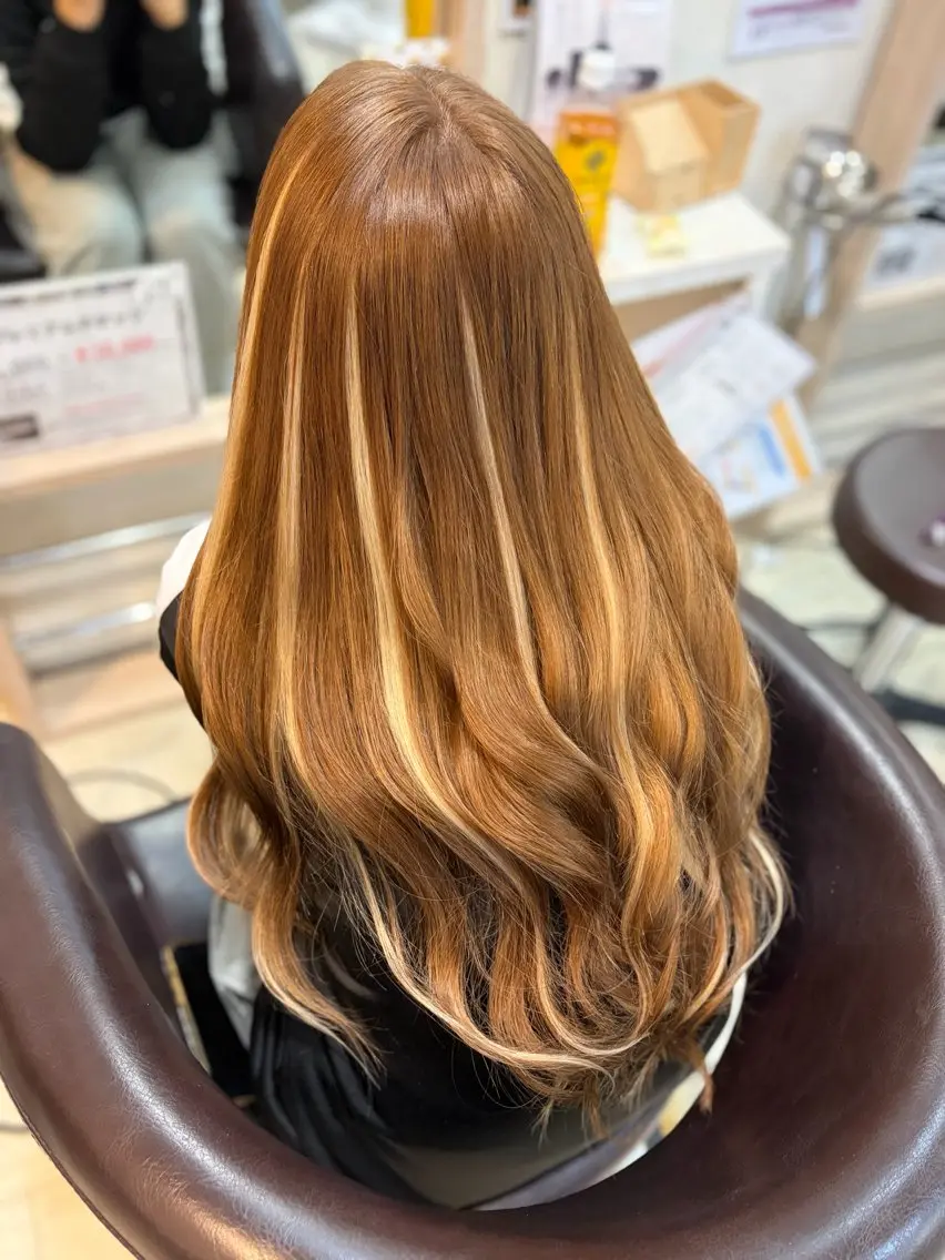 カラー ヘアアレンジ ヘアカラー エクステ 艶カラー🫧/シール エクステRYOKAのヘアスタイル