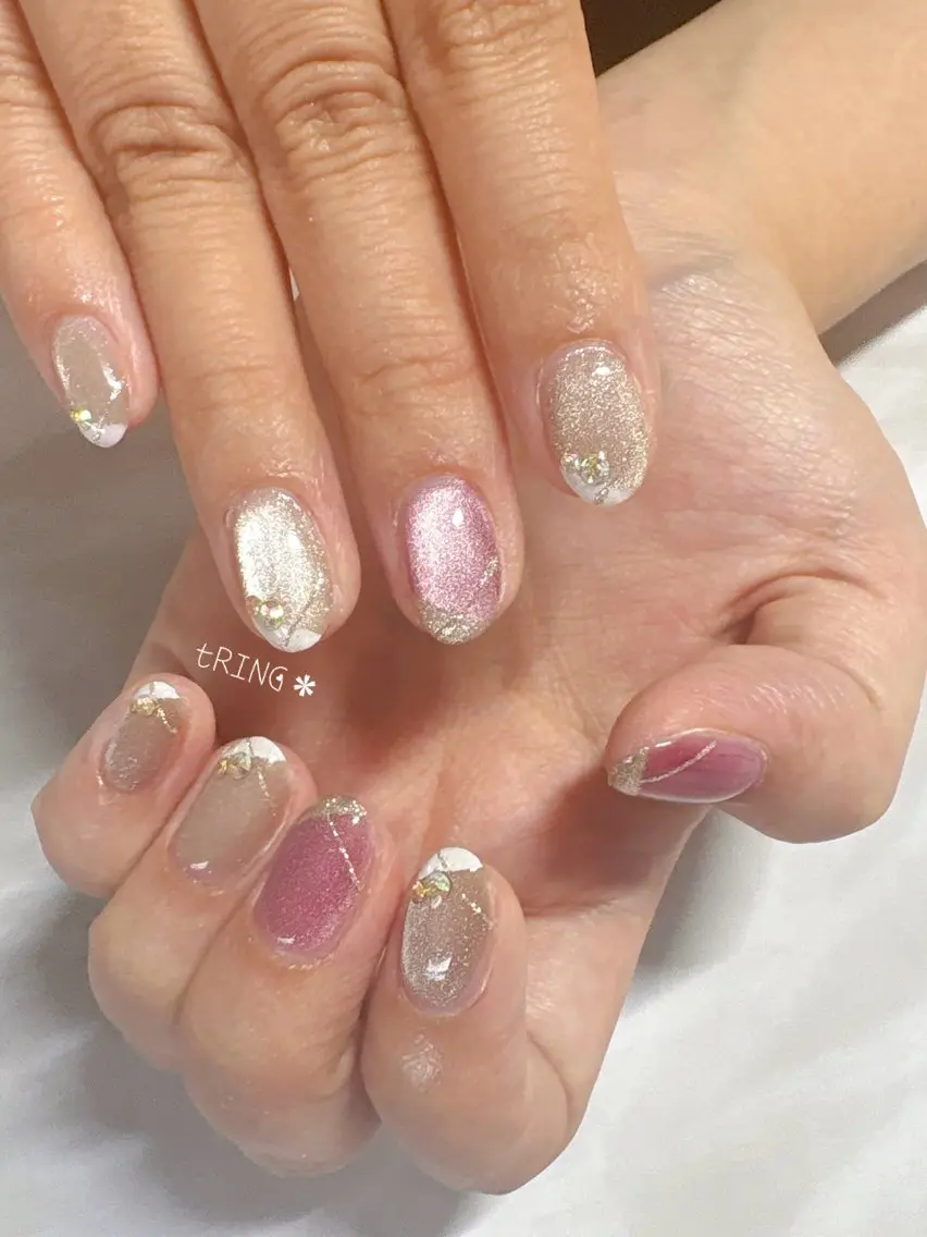 ネイル ハンドネイル tRING＊ しいの木台のネイルデザイン