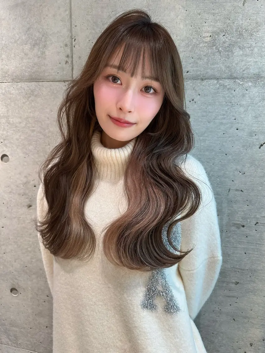 セミロング ヘアカラー トリートメント Lond  mare 🦋ayana🦋のヘアスタイル