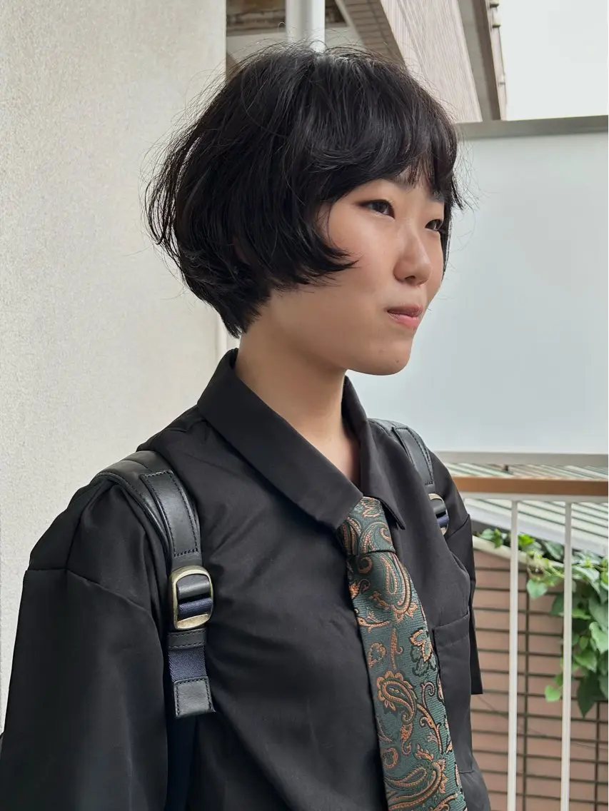 ショート パーマ ゴトウ ケンタのヘアスタイル