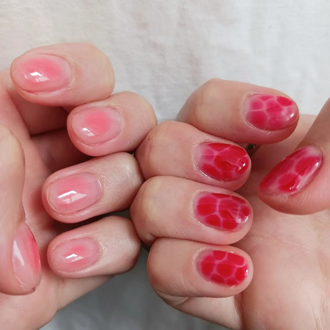 ネイル チークネイル 持ち込み ピンク 夏ネイル ハンドネイル owlnail /持込みデザイン専門のネイルデザイン
