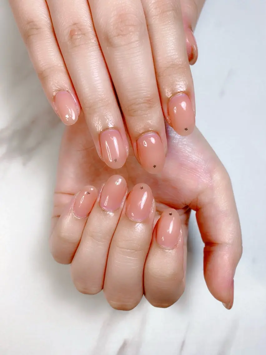 ネイル オフィスネイル ピンク シンプルネイル iro+ nailのネイルデザイン