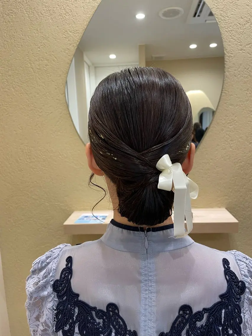ミディアム ヘアアレンジ ヘアセット ユ ミのヘアスタイル
