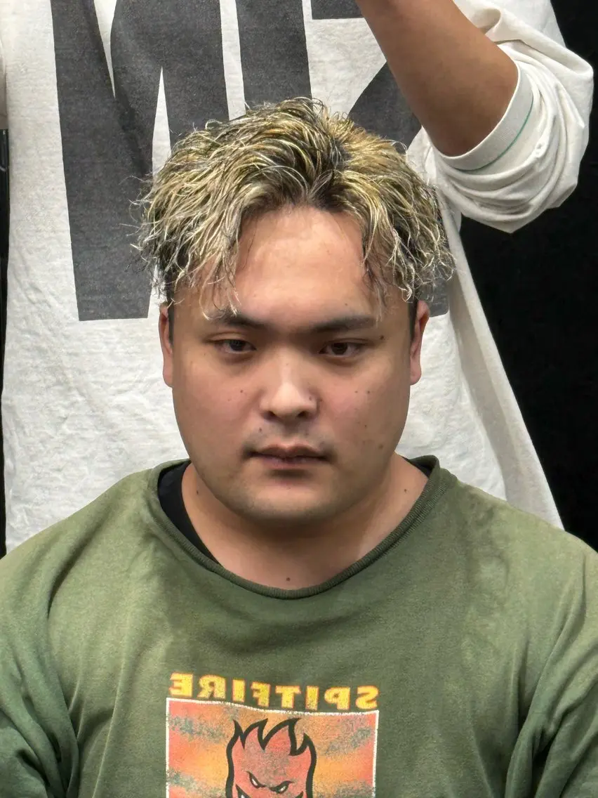 カラー パーマ メンズ メンズメッシュ メッシュ ヘアカラー メンズ特化🔥池袋 藤田孝太郎のヘアスタイル