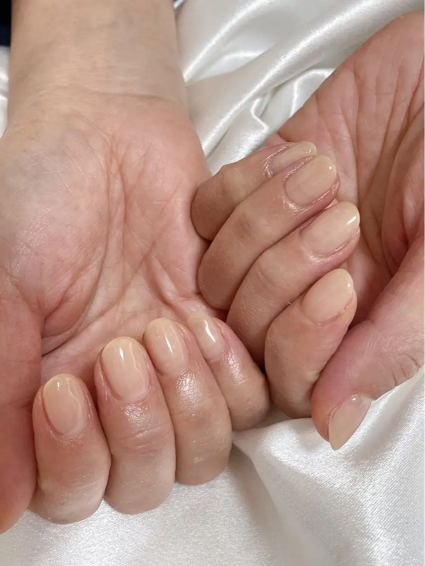 ネイル オーロラネイル 桜ネイル フラワーネイル フットネイル フレンチネイル ハンドネイル kikinail 溝の口のネイルデザイン