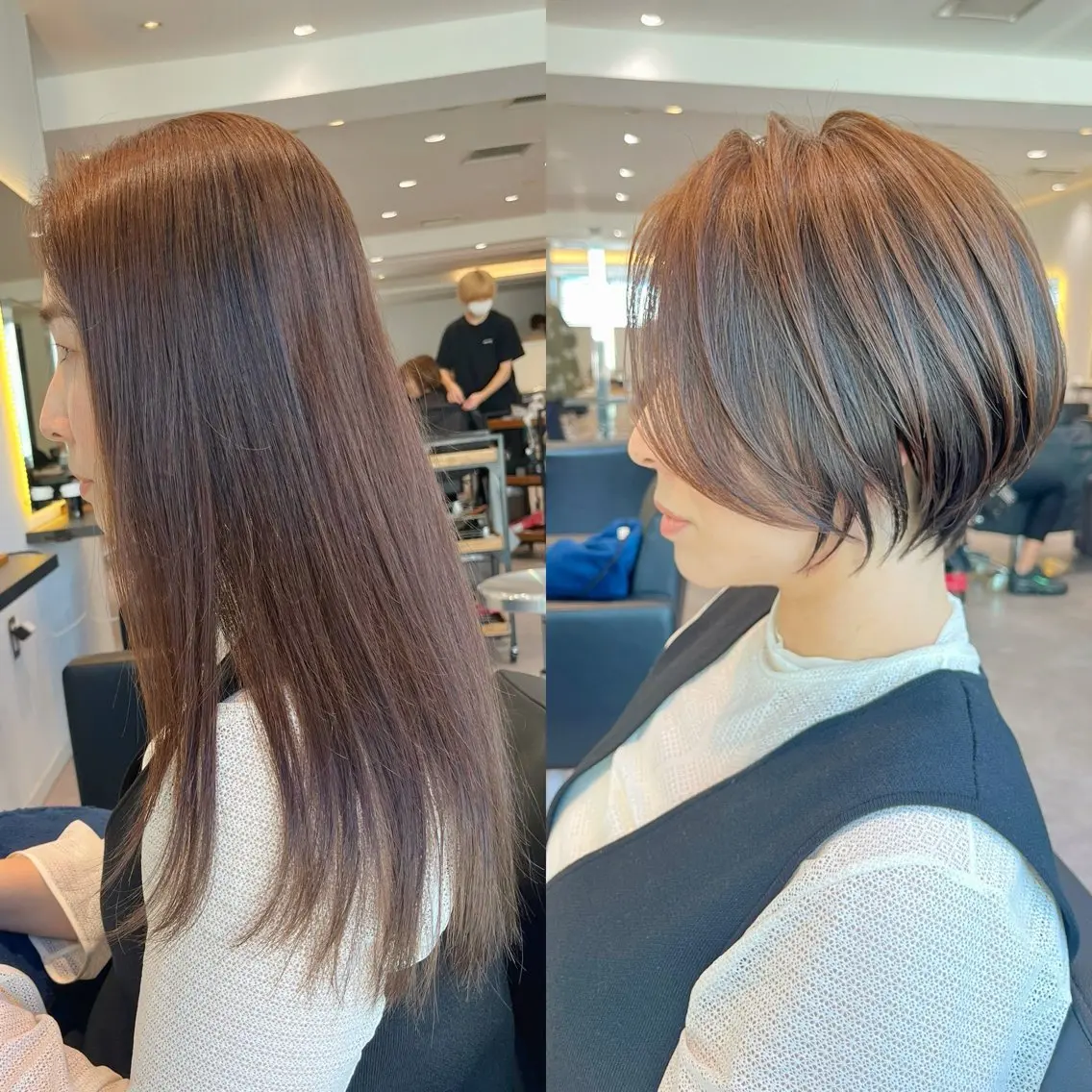 ショート カラー カット ヘアカラー 襟足でお悩みの方✂︎ くびれ職人ハシモトのヘアスタイル
