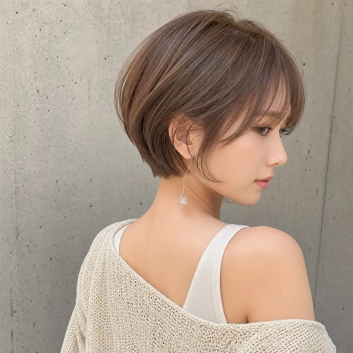 ショート 丸みショートボブ タッセルボブ 吉野のヘアスタイル