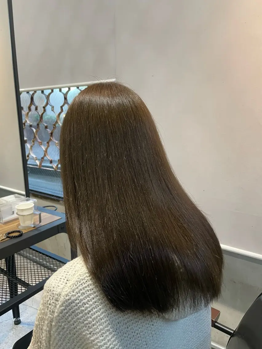 セミロング カラー ヘアアレンジ ベージュカラー 透明感カラー グレージュ オリーブベージュ オリーブカラー ヘアカラー トリートメント ヘアセット 美髪/透明感/レイヤ ーTATSUKI☘️のヘアスタイル