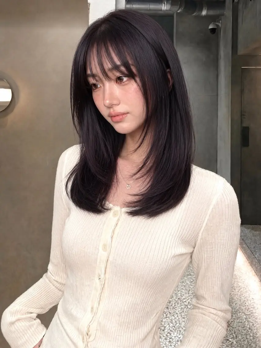 セミロング カラー 透明感カラー ラベンダーカラー ヘアカラー COCO / ayaneのヘアスタイル