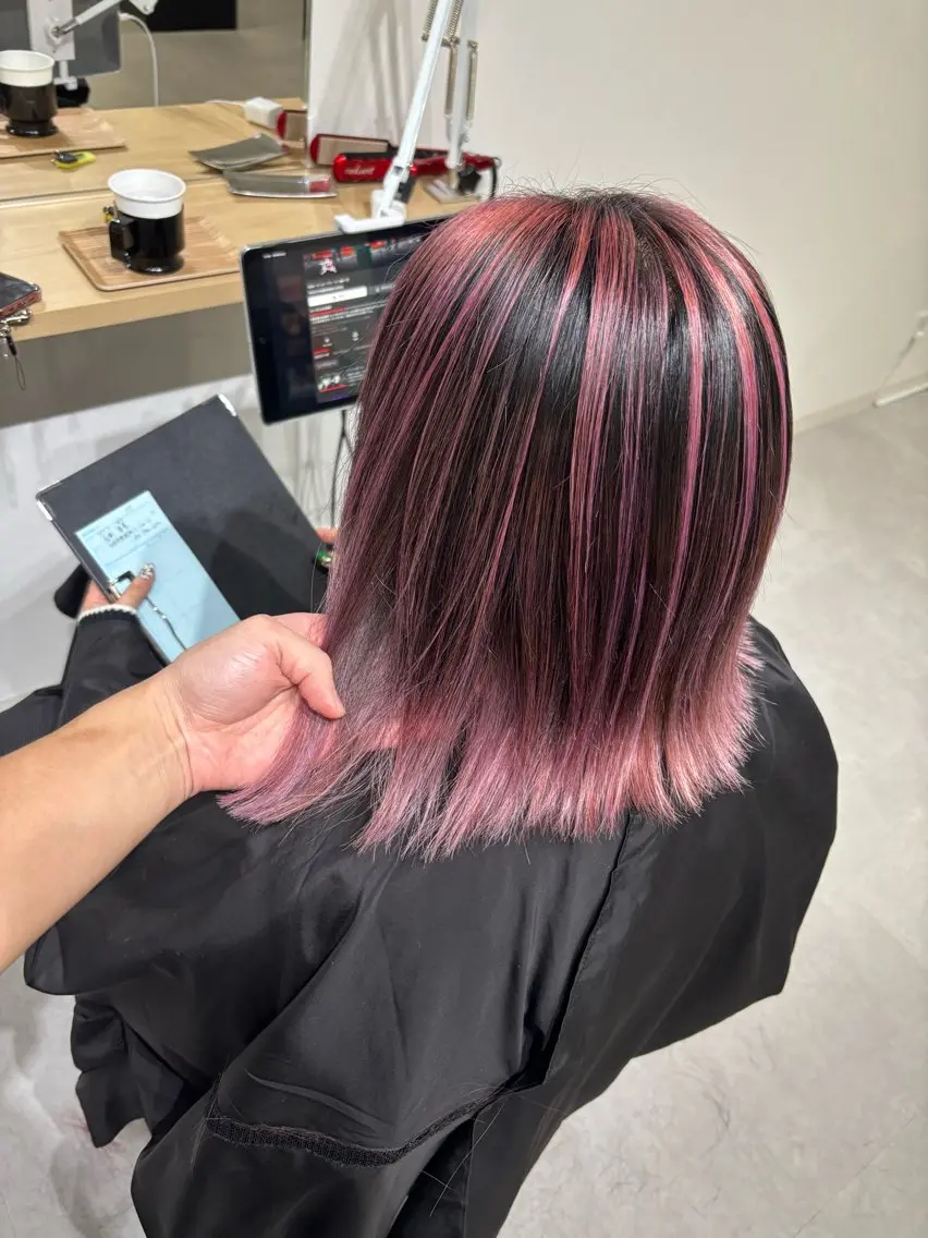 ミディアム ケアブリーチ 黒瀬有汰のヘアスタイル