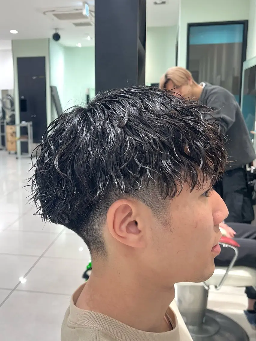 パーマ メンズ カット パーマ トリートメント 駒野 晃のヘアスタイル