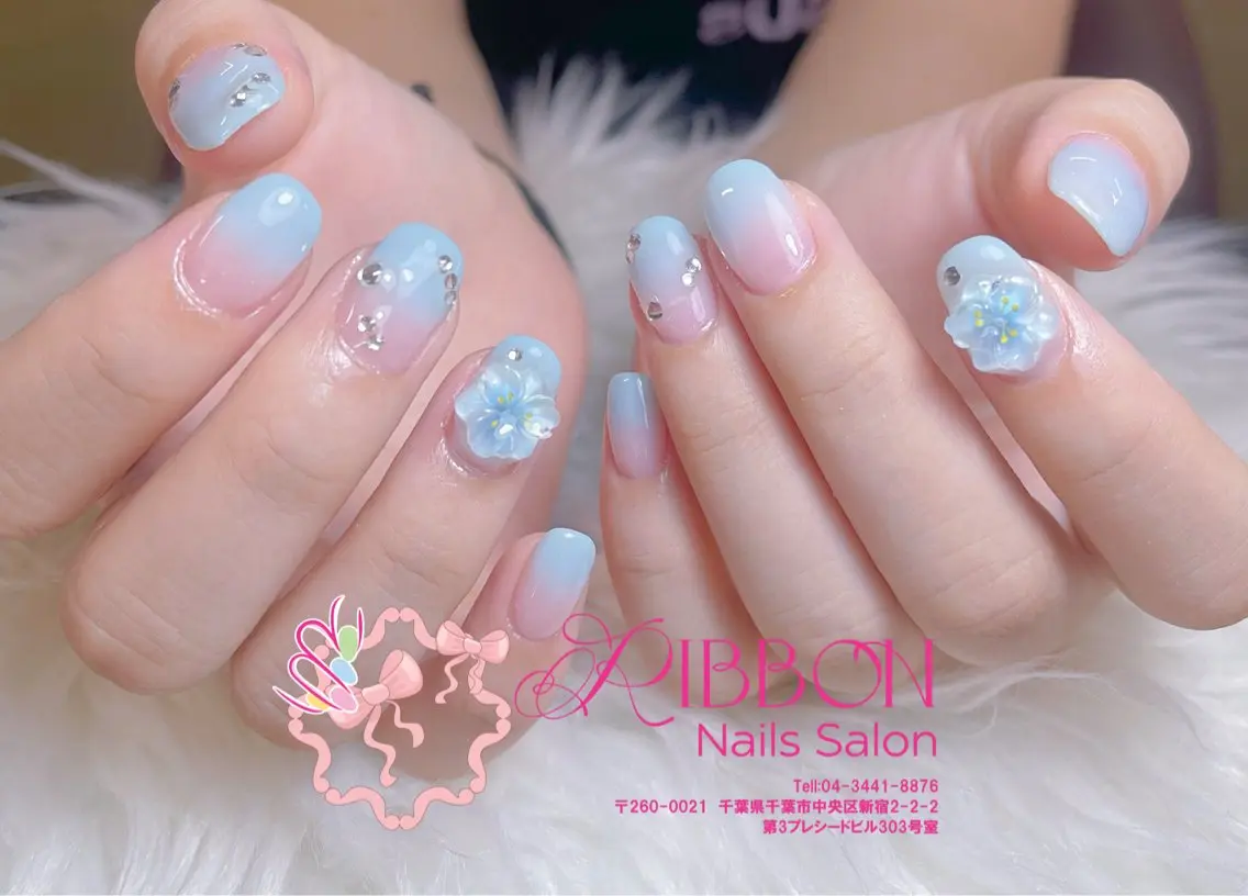 ネイル フットネイル フレンチネイル ジェルネイル マグネットネイル 持ち込み ハンドネイル Ribbonnail salonのネイルデザイン