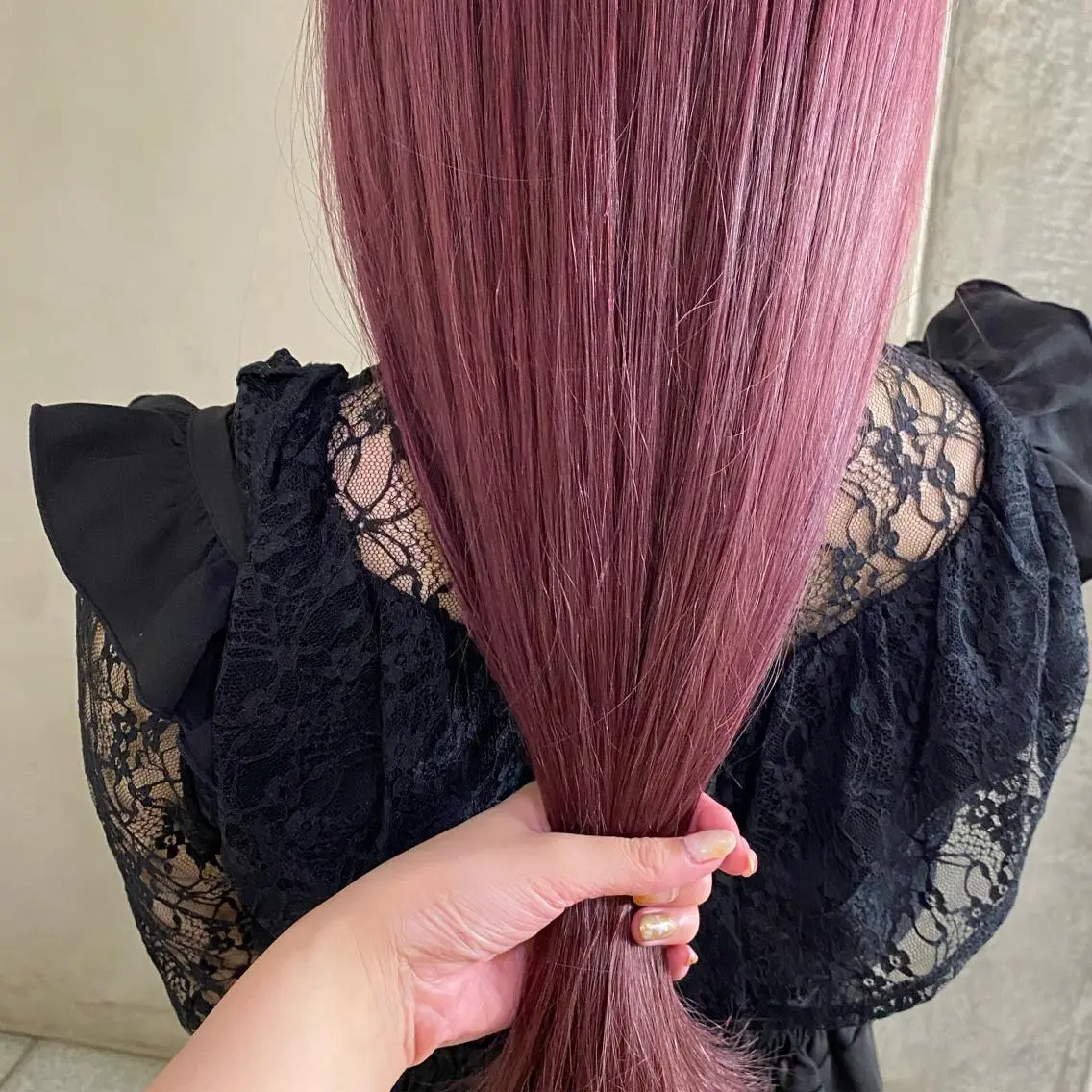 ロング カラー ピンクカラー パープルカラー 清村 和音のヘアスタイル