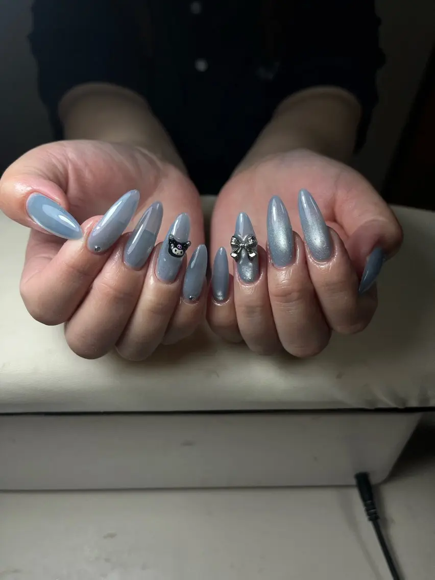 ネイル チークネイル フレンチネイル グラデーション 韓国ネイル マグネットネイル ハンドネイル Hana Nailのネイルデザイン