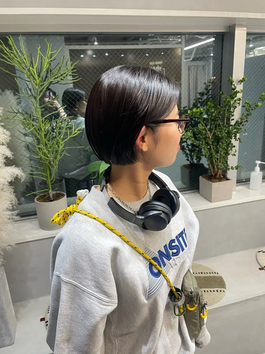 ミディアム カラー ショートボブ ボブ yui/ layer cutのヘアスタイル