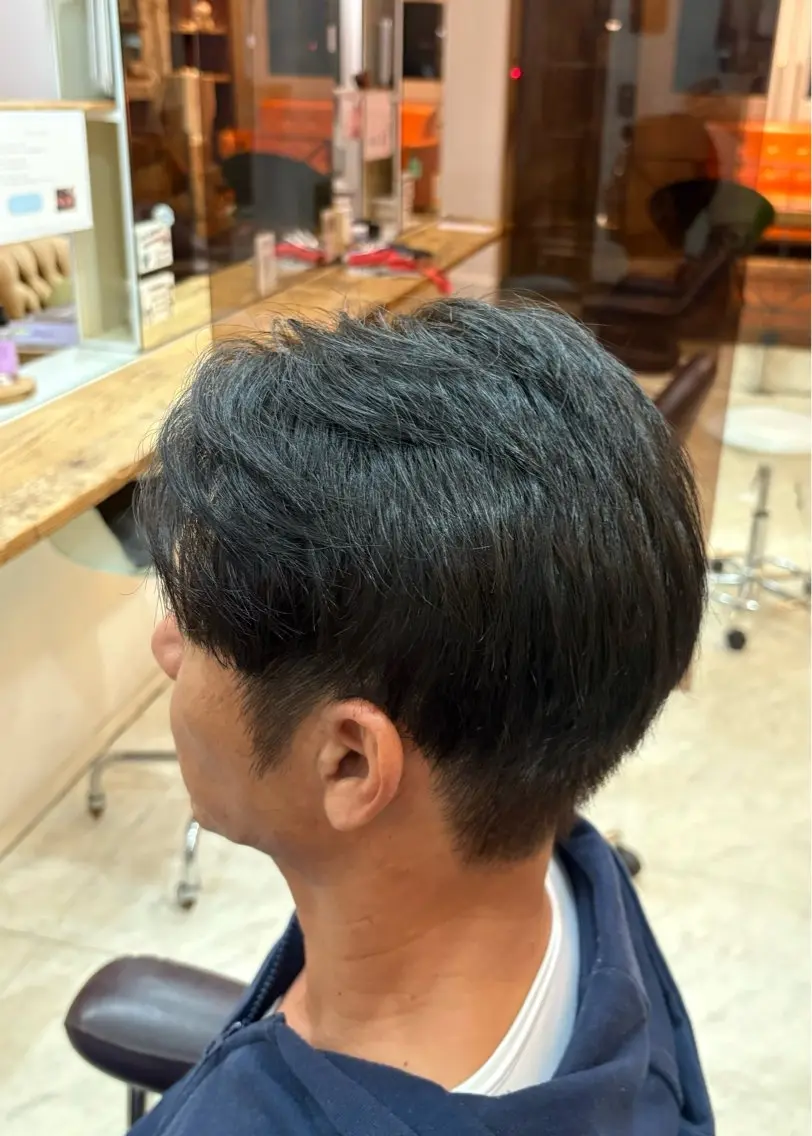 カラー メンズ 黒髪 あすか｜垂水 ｜メンズモデル募集のヘアスタイル